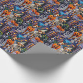 ハロウィーンの衣装のカロライナのトリックまたは治療 ラッピングペーパー (角)