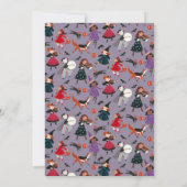 ハロウィーンの衣装の子供たちバビシャワーの招待 シーズンカード (裏面)