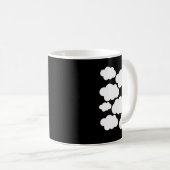 ハロウィーンの衣装の白い雲 コーヒーマグカップ (正面右)