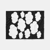 ハロウィーンの衣装の白い雲 フリースブランケット (正面(横))