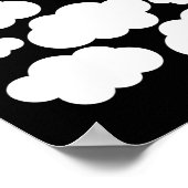 ハロウィーンの衣装の白い雲 ポスター (角)