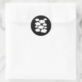 ハロウィーンの衣装の白い雲 ラウンドシール (バッグ)