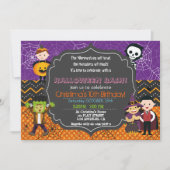 ハロウィーンの衣装の誕生日パーティーの招待状 招待状 (正面)