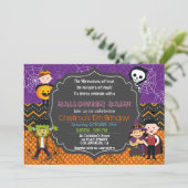 ハロウィーンの衣装の誕生日パーティーの招待状 招待状 (スタンド正面)