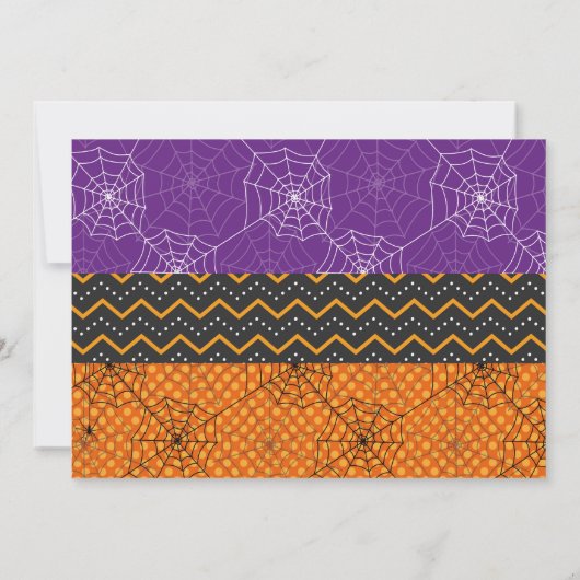 ハロウィーンの衣装の誕生日パーティーの招待状 招待状 (裏面)