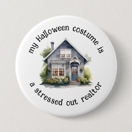 ハロウィーンの衣装はストレスの多い不動産仲介業者おもしろい。 缶バッジ
