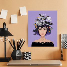 ハロウィーンの衣装を愛する女の子美しい ポスター