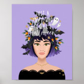 ハロウィーンの衣装を愛する女の子美しい ポスター (正面)