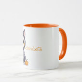 ハロウィーンの衣装を着たかわいい猫 マグカップ (正面右)