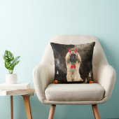 ハロウィーンの衣装を着たペキン犬 クッション (椅子)