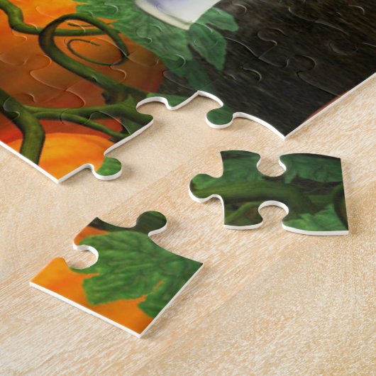 ハロウィーンの衣装を着たヨークシャー・テリア犬 ジグソーパズル (側面)