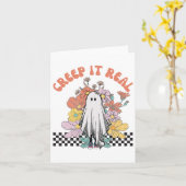 ハロウィーンの衣装クリープ実在だ カード (黄色い花)