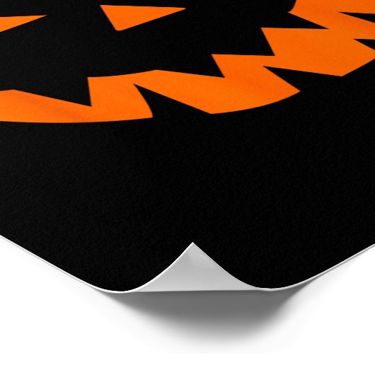 ハロウィーンの衣装ジャックO'ランタンパンプキン顔Wom ポスター (角)