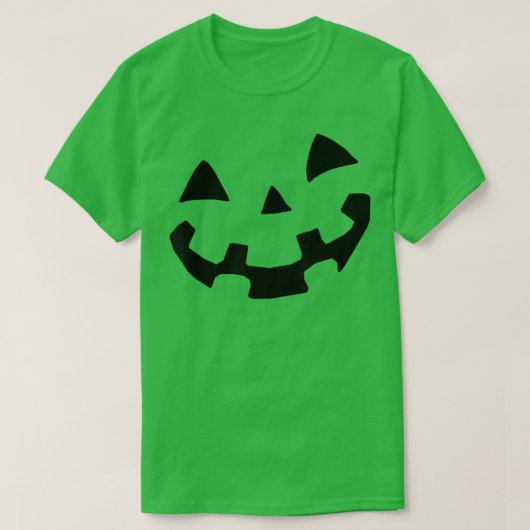 ハロウィーンの衣装ジャックO'ランタンパンプキン顔Wom Tシャツ (デザイン正面)