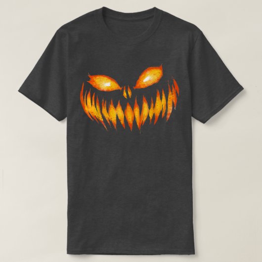 ハロウィーンの衣装ジャックO'ランタンパンプキン顔Wom Tシャツ (デザイン正面)