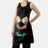 ハロウィーンの衣装トロピカルココナッツブラフラワーレイ エプロン (インサイチュ)