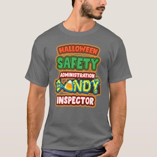 ハロウィーンの衣装ハロウィーン安全キャンディのインスペクタ Tシャツ (正面)