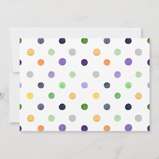 ハロウィーンの衣装バースデーパーティーの招待状 招待状 (裏面)