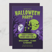 ハロウィーンの衣装パーティの招待状ハローウィンパーティ 招待状 (正面/裏面)