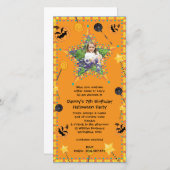 ハロウィーンの衣装パーティの招待状 (正面/裏面)