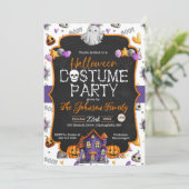 ハロウィーンの衣装パーティの招待状 カード (スタンド正面)