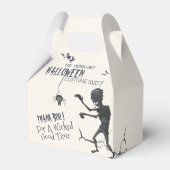 ハロウィーンの衣装パーティの招待状 フェイバーボックス (正面サイド)