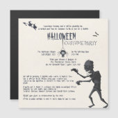 ハロウィーンの衣装パーティの招待状 マグネット招待状 (正面/裏面)