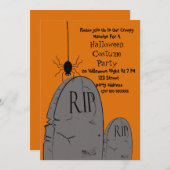 ハロウィーンの衣装パーティの招待状 招待状 (正面/裏面)