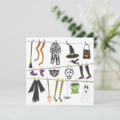 ハロウィーンの衣装パーティの招待状 招待状 (スタンド正面)