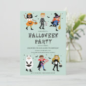 ハロウィーンの衣装パーティの招待状 招待状 (スタンド正面)