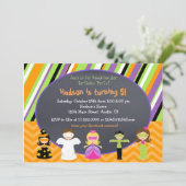 ハロウィーンの衣装パーティの招待状 招待状 (スタンド正面)