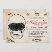 ハロウィーンの衣装パーティの招待状 招待状 (正面/裏面)