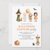 ハロウィーンの衣装パーティーかわいい 招待状 (正面)