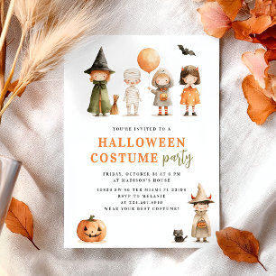 ハロウィーンの衣装パーティーかわいい 招待状
