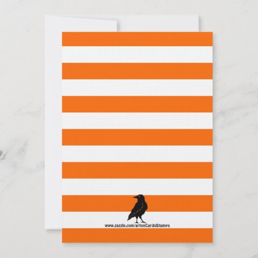 ハロウィーンの衣装パーティースプークハロウィーンタイポグラフィ 招待状 (裏面)