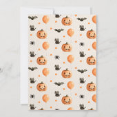 ハロウィーンの衣装パーティートリックトリート 招待状 (裏面)