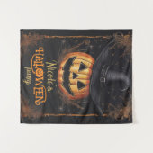 ハロウィーンの衣装パーティー不気味ウォールデコ タペストリー (正面(横))