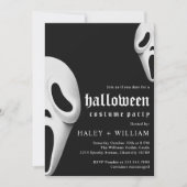 ハロウィーンの衣装パーティー不気味不気味な幽霊をテーマ 招待状 (正面)