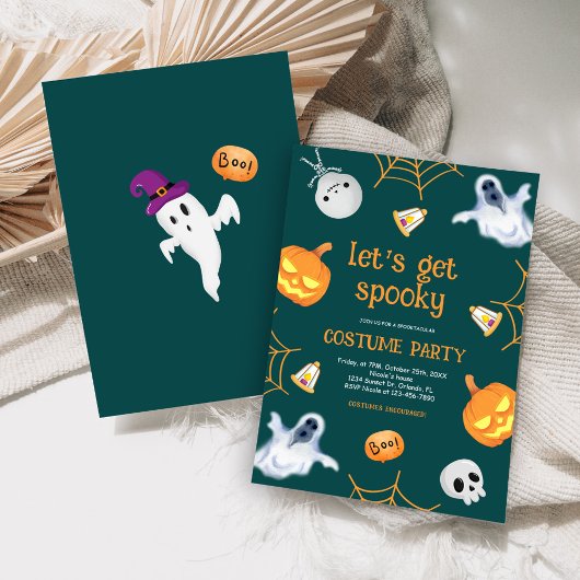 ハロウィーンの衣装パーティー不気味子 招待状