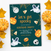 ハロウィーンの衣装パーティー不気味子 招待状