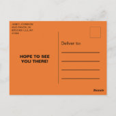 ハロウィーンの衣装パーティー子供へ招待状 ポストカード (裏面)