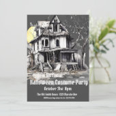 ハロウィーンの衣装パーティー幽霊のよく出るハウス 招待状 (スタンド正面)