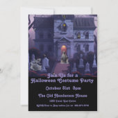 ハロウィーンの衣装パーティー幽霊のよく出るハウス 招待状 (正面)