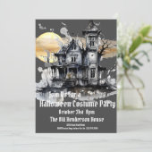 ハロウィーンの衣装パーティー幽霊のよく出るハウス 招待状 (スタンド正面)
