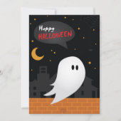 ハロウィーンの衣装パーティー幽霊タウン漫画の化け物 招待状 (正面)