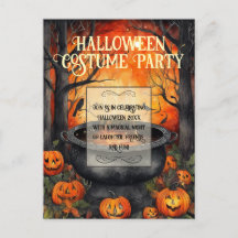 ハロウィーンの衣装パーティー水彩