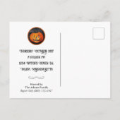 ハロウィーンの衣装パーティー水彩 インビテーションポストカード (裏面)