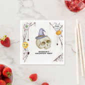 ハロウィーンの衣装パーティー水彩 スタンダードカクテルナプキン (インサイチュ)