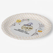 ハロウィーンの衣装パーティー水彩 ペーパープレート (アングル)