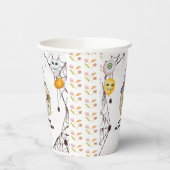 ハロウィーンの衣装パーティー水彩 紙コップ (左)